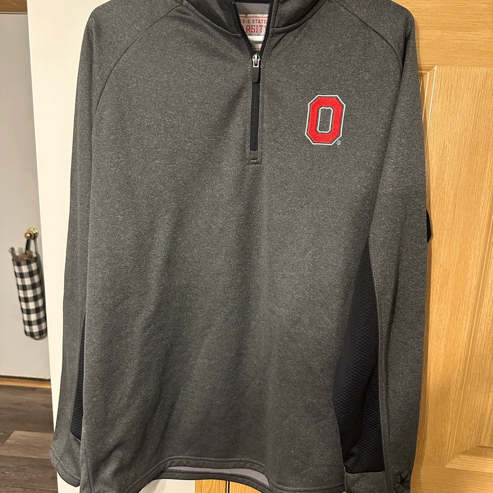 Ohio State Gray Quarter-Zip Pullover